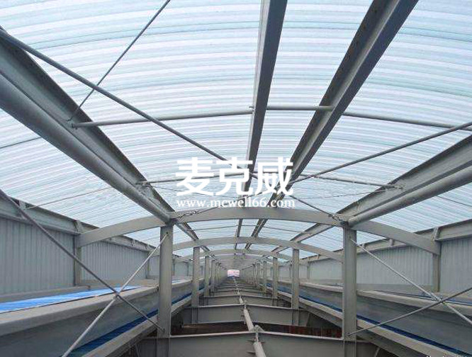frp大型采光顶以采光为主,通常在中庭上方安装钢架 frp采光板的形式